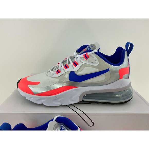 Nike Air Max 270 React Orange Blue Women's Sneakers Shoes Silver - Picture 4 of 12